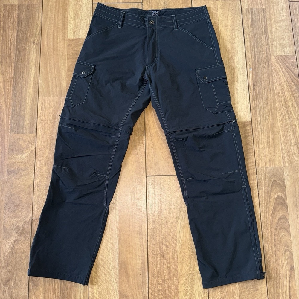 Men's Kuhl Renegade Convertible Stealth Zip Off Hiking Cargo Pants Size 36x32